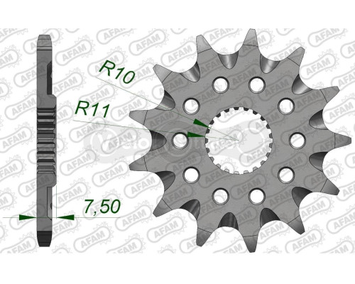 Передня зірка AFAM 520 Grooved Sprocket 20210 - Honda, 13z