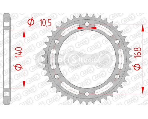 Задняя звезда AFAM 525 Steel Chainwheel 92635 - BMW [Silver], 41z