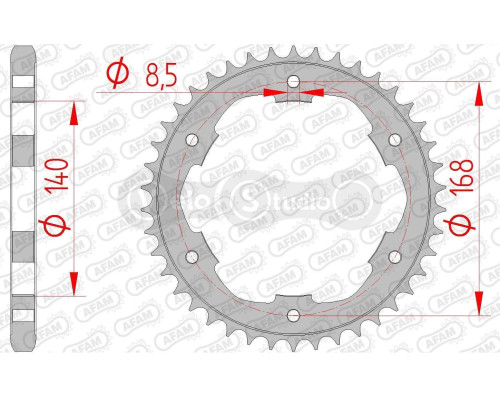 Задняя звезда AFAM 525 Steel Chainwheel 92634 - BMW [Silver], 42z