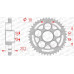 Задняя звезда AFAM 525 Steel Chainwheel 50800 - Ducati [Silver], 39z
