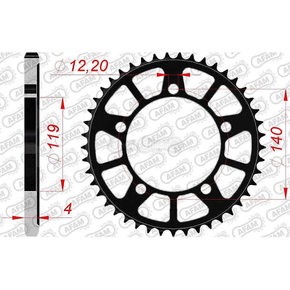Задняя звезда AFAM 525 Steel Chainwheel 164600 - BMW [Black], 46z