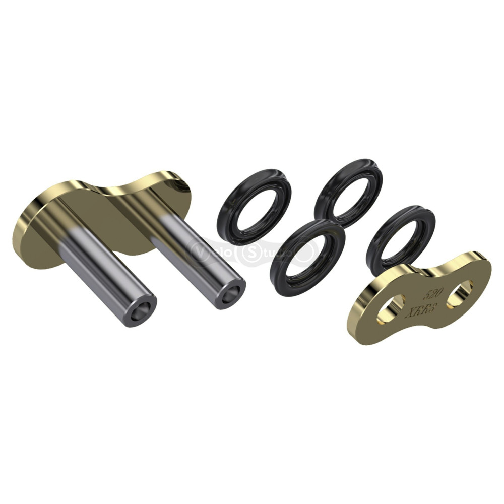 Замок цепи мотоцикла AFAM MRS XHR3-G Rivert Link - 525 [Gold], 525 / Seal Ring
