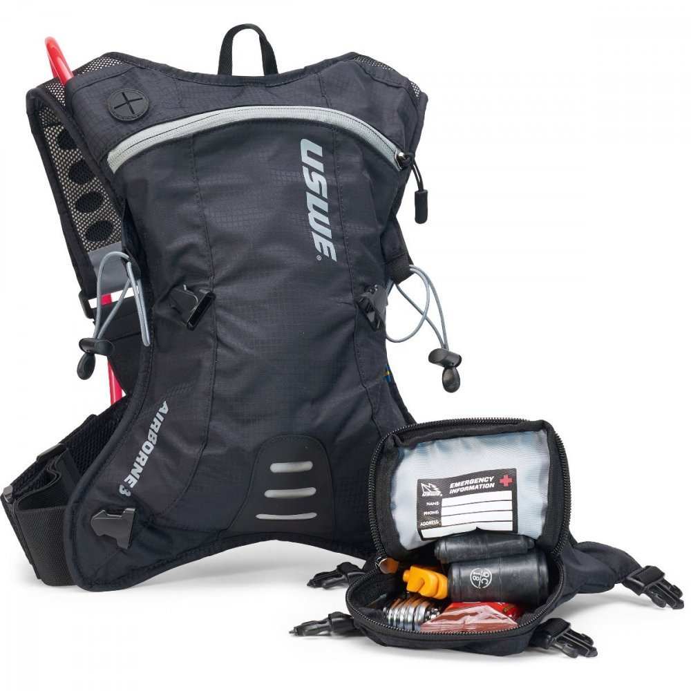 Рюкзак USWE AIRBORNE 3L [Black], Small + гідратор 2 літри