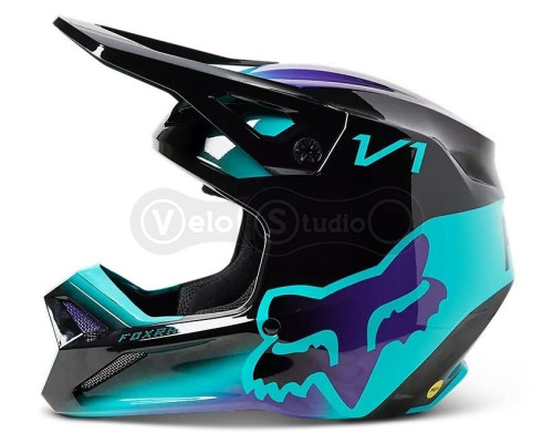 Детский мотошлем FOX YTH V1 Mips TOXSYK HELMET [Black], YM