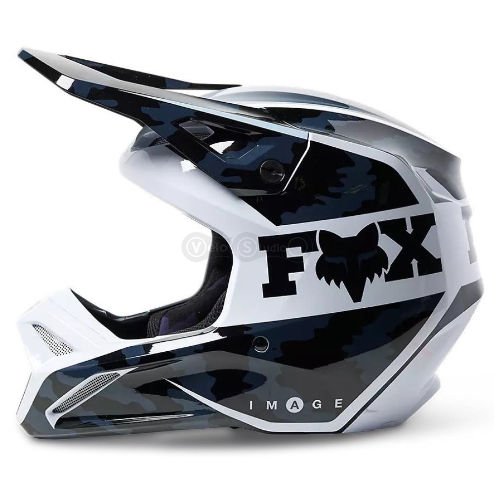 Мотошолом FOX V1 NUKLR HELMET [Black], L
