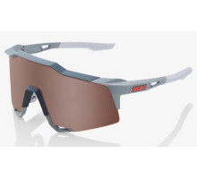 Очки Ride 100% SpeedCraft - Soft Tact Stone Grey - HiPER Crimson Silver Mirror Lens