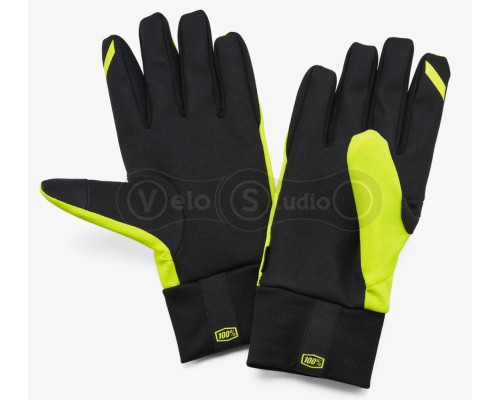 Водостойкие перчатки RIDE 100% Hydromatic Waterproof жёлтые размер S