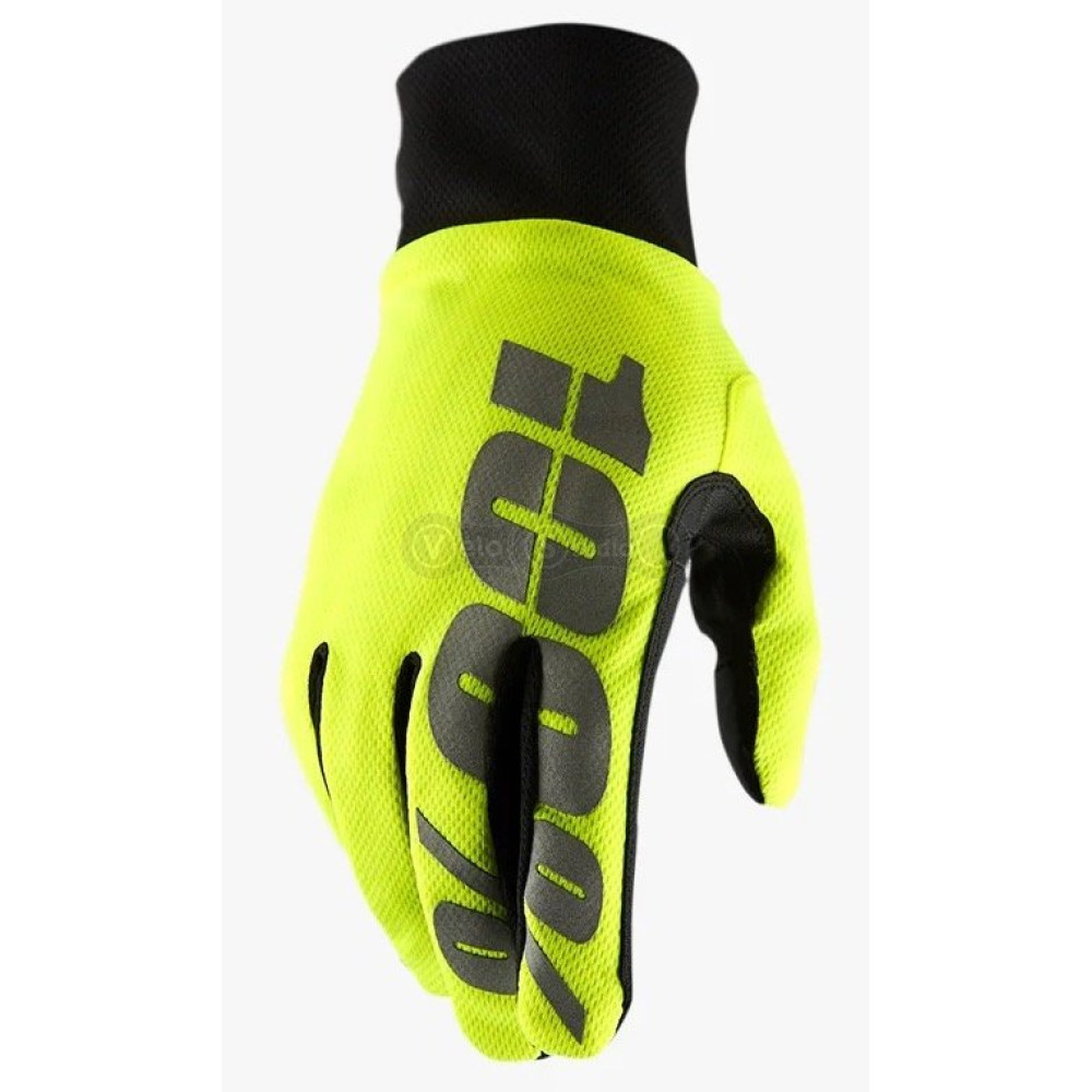Водостойкие перчатки RIDE 100% Hydromatic Waterproof жёлтые размер S