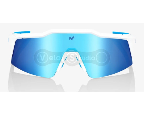 Очки Ride 100% SpeedCraft SL - Movistar Team White - HiPER Blue Multilayer Mirror Lens