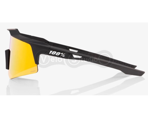 Очки Ride 100% SpeedCraft XS - Soft Tact Black - HiPER Red Multilayer Mirror Lens