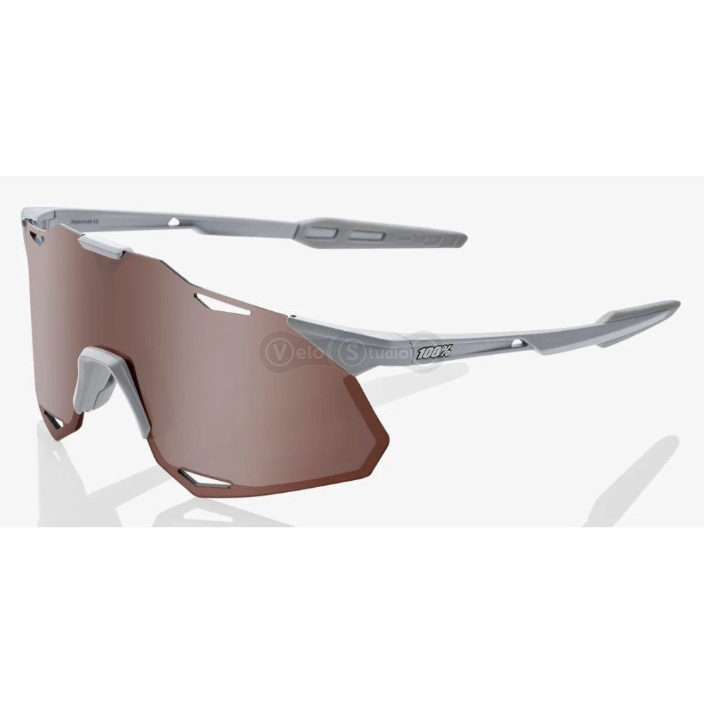 Очки Ride 100% HyperCraft XS - Matte Stone Grey - HiPER Crimson Silver Mirror Lens