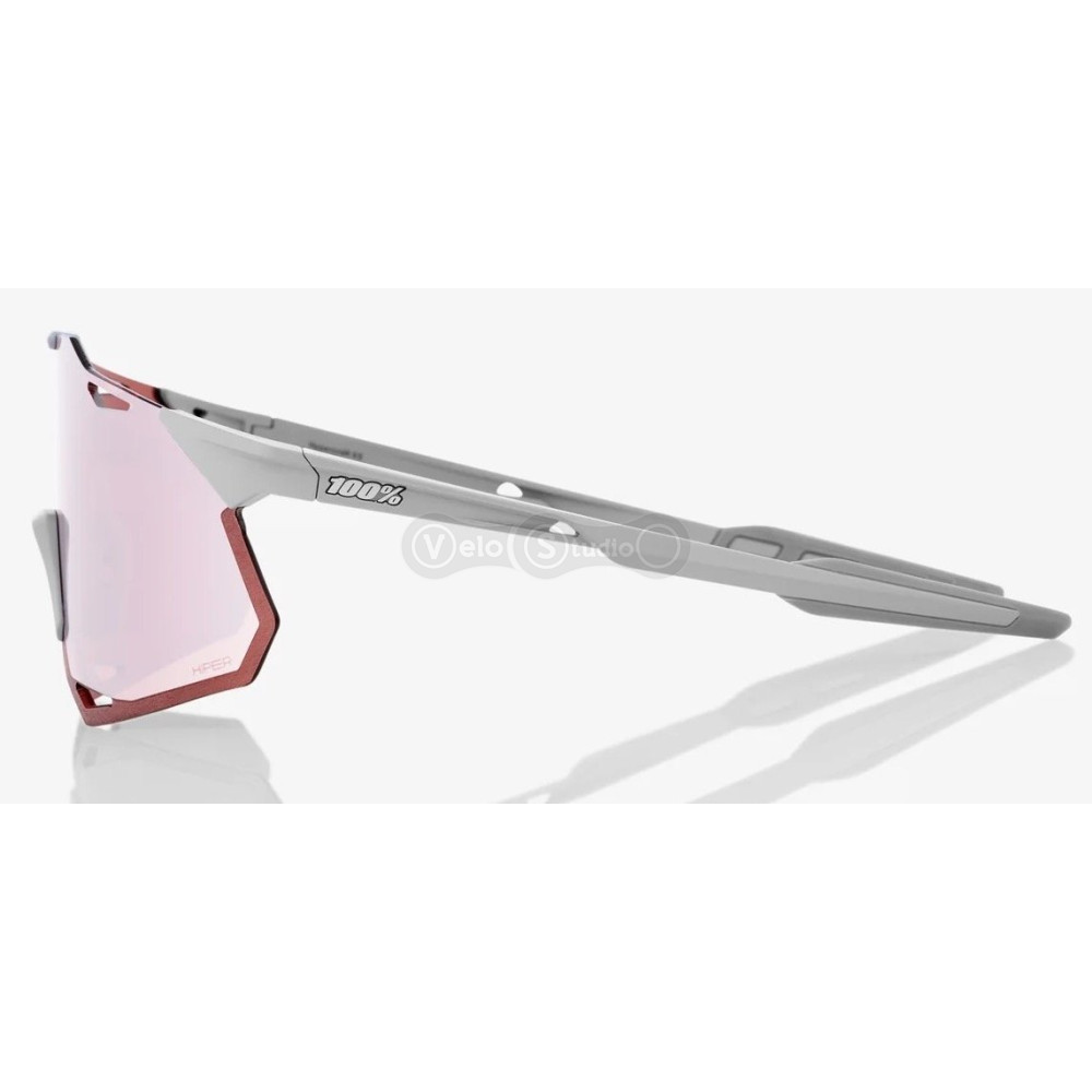 Очки Ride 100% HyperCraft XS - Matte Stone Grey - HiPER Crimson Silver Mirror Lens