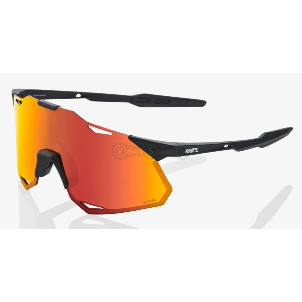 Очки Ride 100% HyperCraft XS - Soft Tact Black - HiPER Red Multilayer Mirror Lens