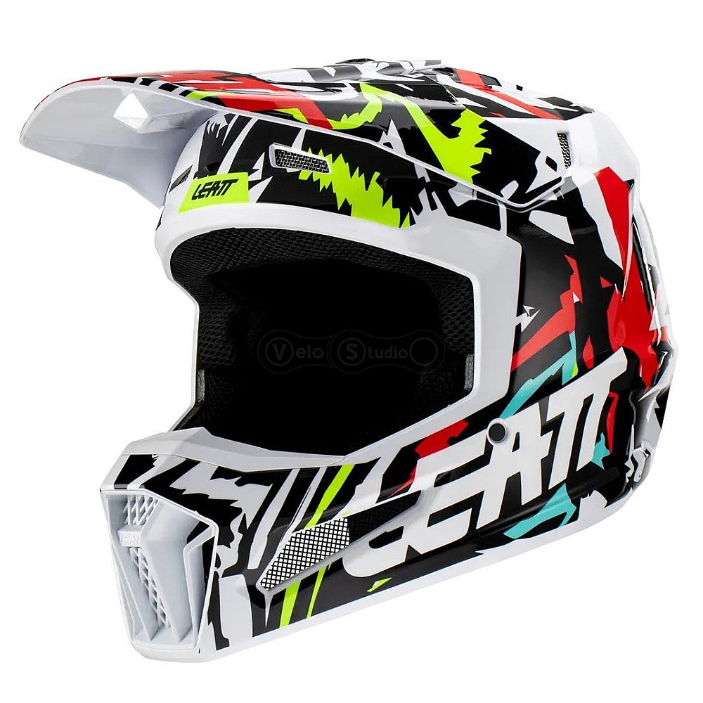 Детский мотошлем LEATT Moto 3.5 Jr Helmet [Zebra], YL