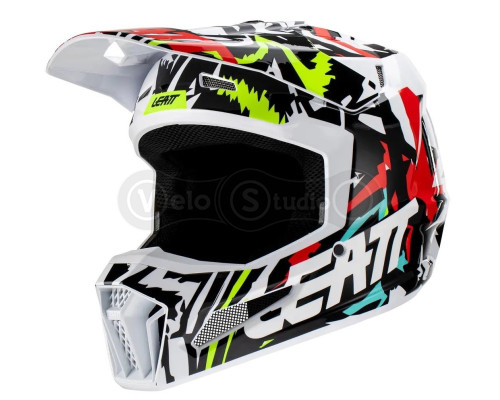 Дитячий мотошолом LEATT Moto 3.5 Jr Helmet [Zebra], YL