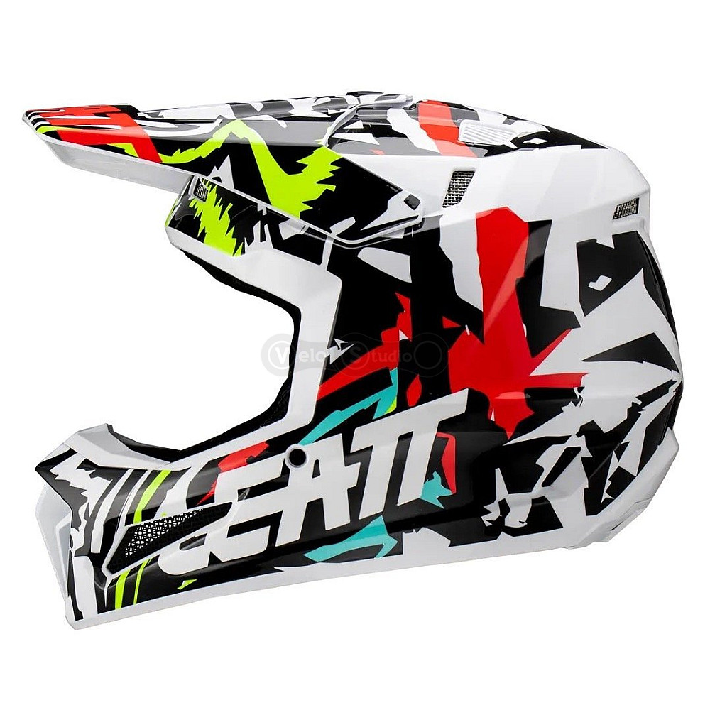 Детский мотошлем LEATT Moto 3.5 Jr Helmet [Zebra], YL