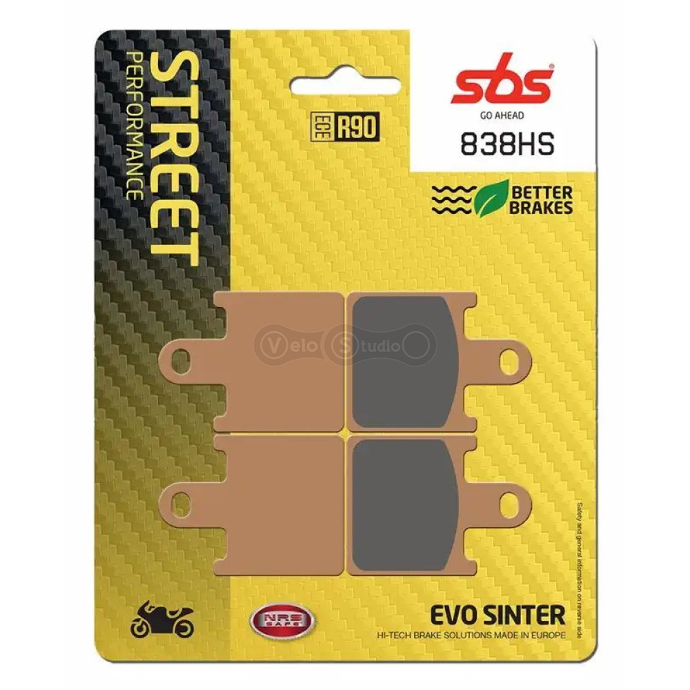 Колодки гальмівні SBS 838HS Performance Front Brake Pads, Sinter