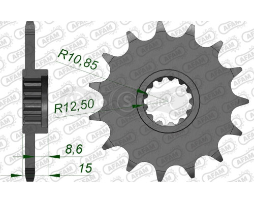 Передняя звезда AFAM 520 Sprocket 24510 - Kawasaki, 15z