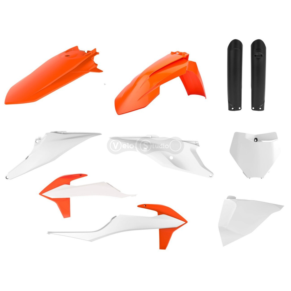Пластик Polisport MX kit - KTM (19-) [Orange/White], KTM