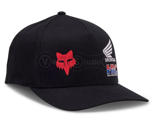 Кепка FOX HONDA FLEXFIT HAT [Black], S/M