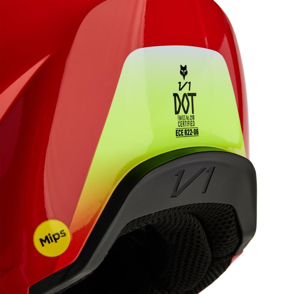 Детский мотошлем FOX YTH V1 Mips BALLAST HELMET [Flo Red], YL
