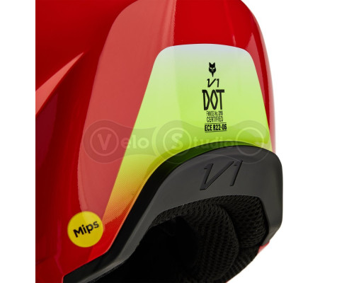 Детский мотошлем FOX YTH V1 Mips BALLAST HELMET [Flo Red], YS