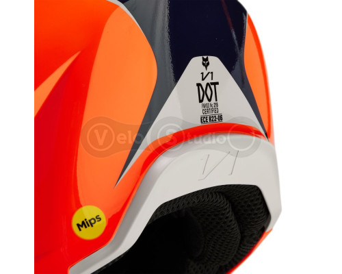 Детский мотошлем FOX YTH V1 Mips NITRO HELMET [Flo Orange], YS