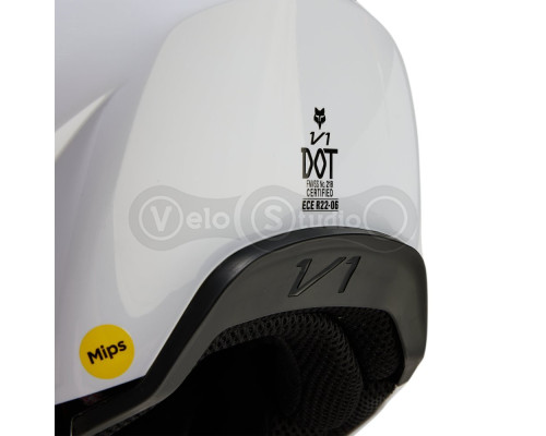 Мото шлем FOX V1 STREAK HELMET [White], M