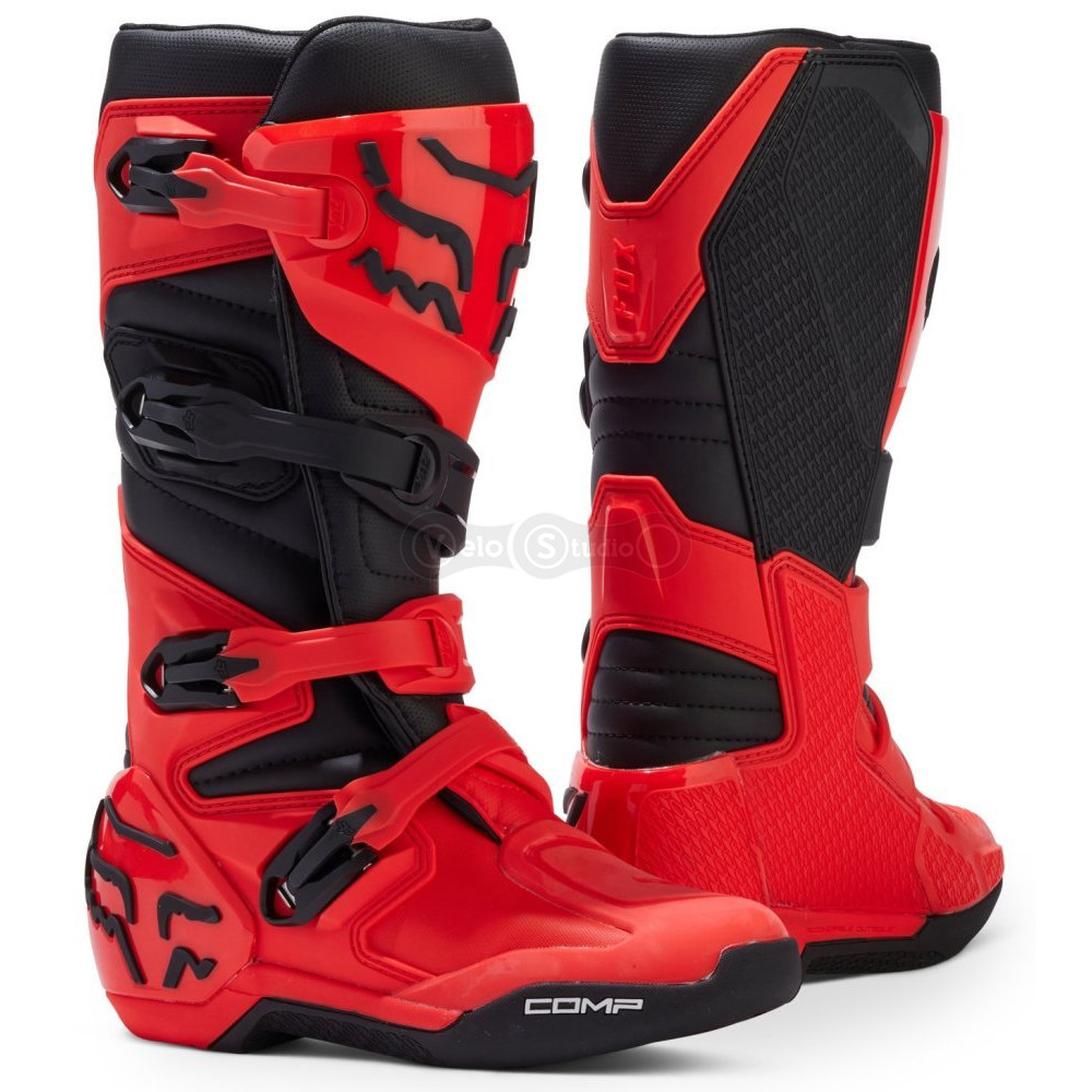 Детские мотоботы FOX Comp Youth Boot [Flo Red], US4