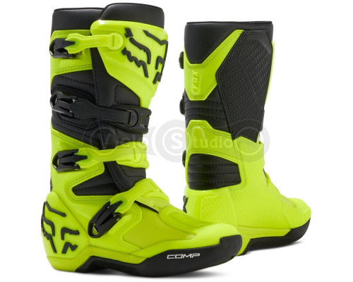 Детские мотоботы FOX Comp Youth Boot [Flo Yellow], US2