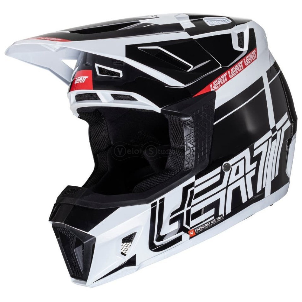 Шлем LEATT Helmet Moto 7.5 + маска Goggle Velocity 4.5 [Black], M