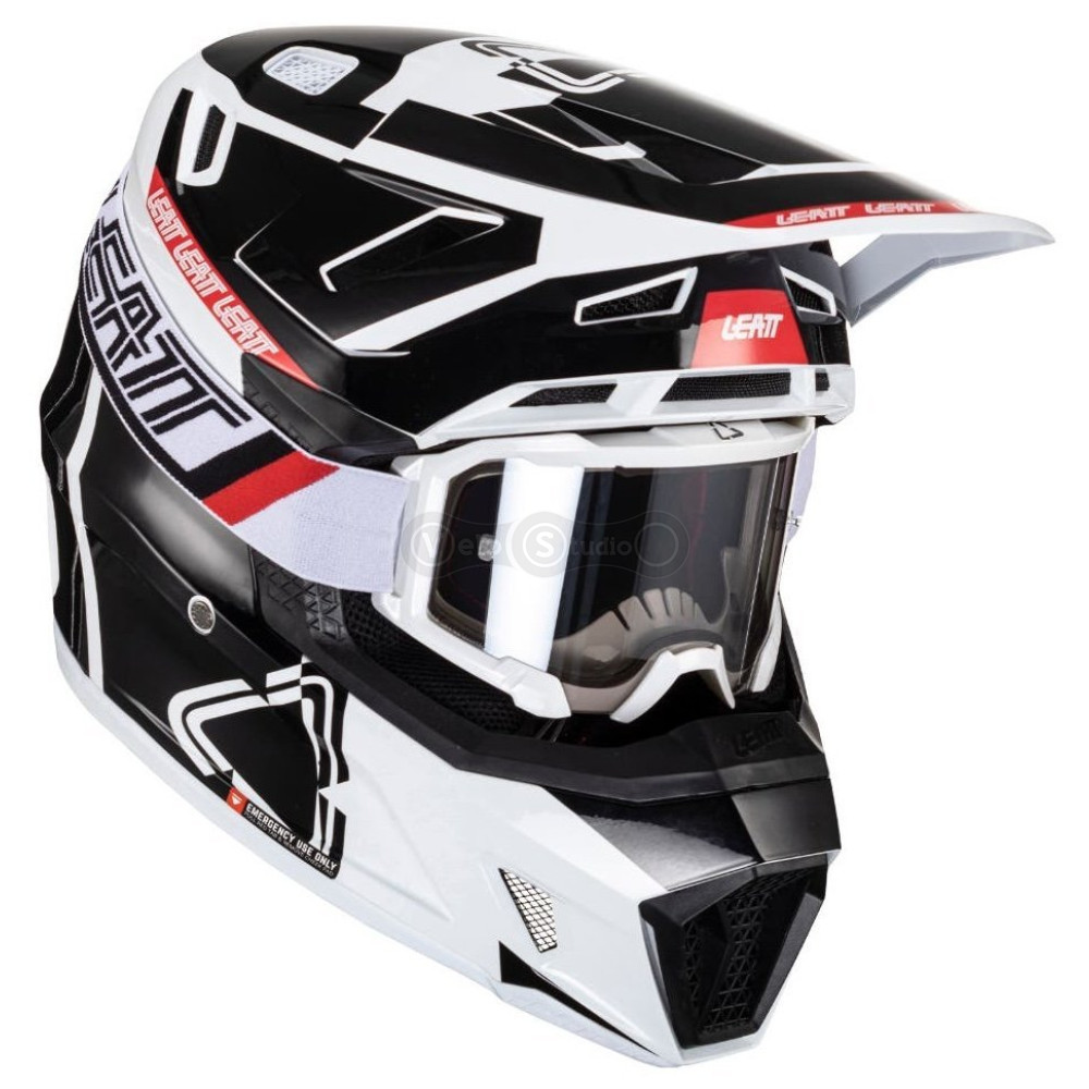 Шлем LEATT Helmet Moto 7.5 + маска Goggle Velocity 4.5 [Black], M