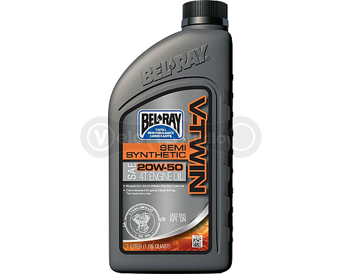 Масло моторное Bel-Ray V-Twin Semi-Syntetic Engine Oil [1л], 20w-50