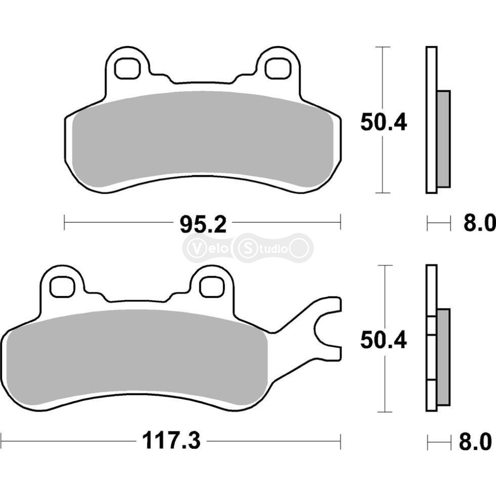 Тормозные колодки SBS 957RSI Racing Brake Pads, EVO Sinter/Sinter