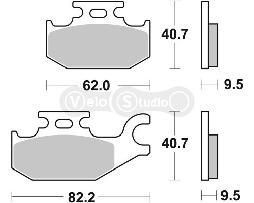 Колодки гальмівні SBS 754PSI Upgrade Brake Pads, EVO Sinter/Sinter