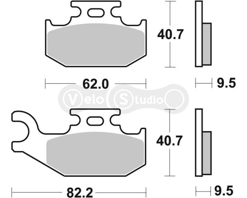 Колодки гальмівні SBS 767PSI Upgrade Brake Pads, EVO Sinter/Sinter
