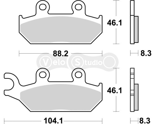 Колодки гальмові SBS 972PSI Upgrade Brake Pads, EVO Sinter/Sinter