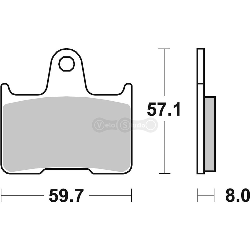 Тормозные колодки SBS 715H.CT High Power Brake Pads, Carbon