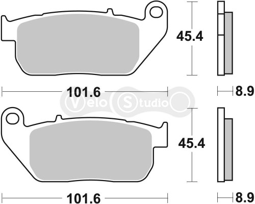 Колодки гальмівні SBS 807H.CT High Power Brake Pads, Carbon