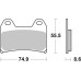 Колодки гальмівні SBS 706DC Road Racing Front Brake Pads, Dual Carbon