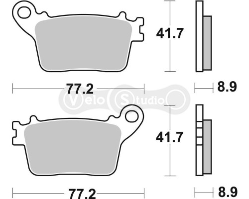 Тормозные колодки SBS 834RQ Racing Rear Brake Pads, Carbon Tech