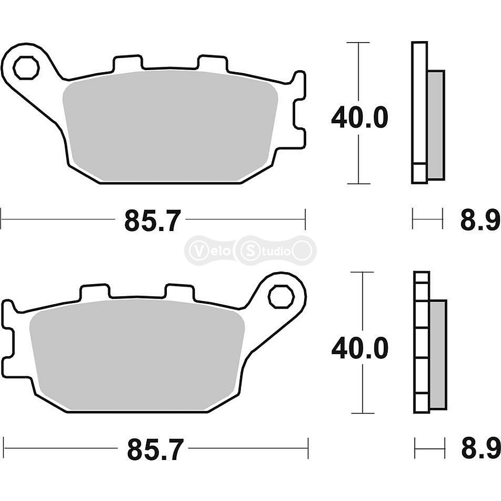 Тормозные колодки Renthal RC-1 BP-501 Rear Brake Pads, Sintered