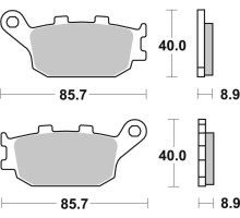 Колодки гальмівні Renthal RC-1 BP-501 Rear Brake Pads, Sintered