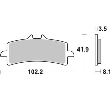 Колодки гальмівні Renthal RC-1 BP-518-HHP Front Brake Pads, Sintered