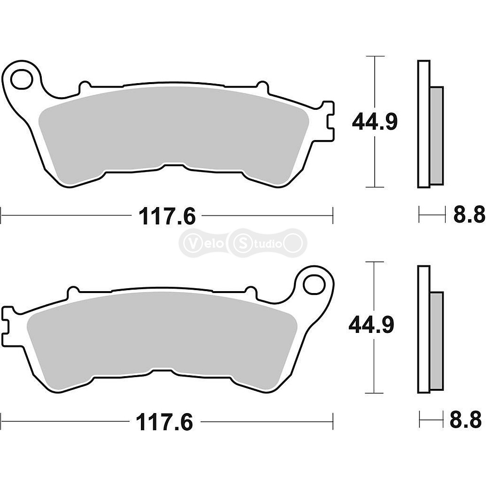Тормозные колодки SBS 828HS Performance Front Brake Pads, Sinter