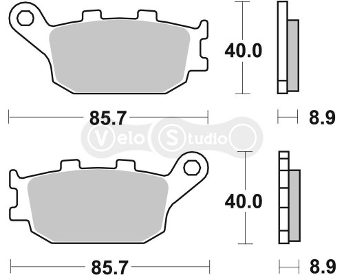 Колодки гальмівні SBS 657HF Standard Brake Pads, Ceramic