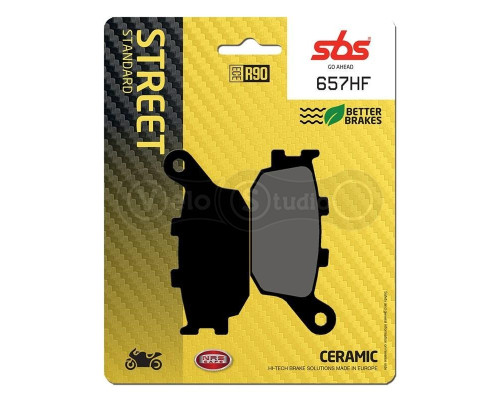 Колодки гальмівні SBS 657HF Standard Brake Pads, Ceramic