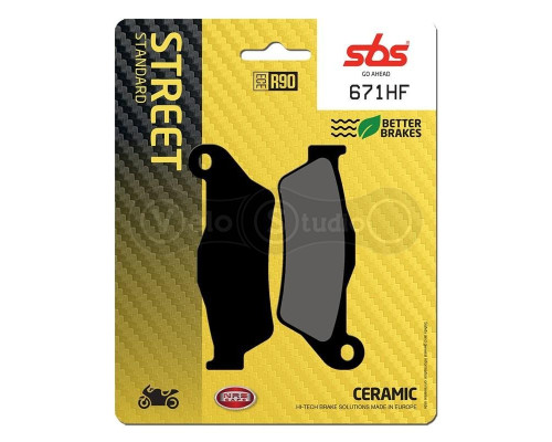 Колодки гальмівні SBS 671HF Standard Brake Pads, Ceramic