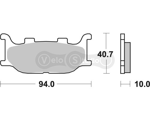 Колодки гальмівні SBS 691HF Standard Brake Pads, Ceramic