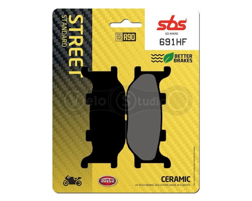 Колодки гальмівні SBS 691HF Standard Brake Pads, Ceramic